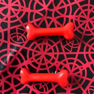 Red Bone Hair Clips 🦴